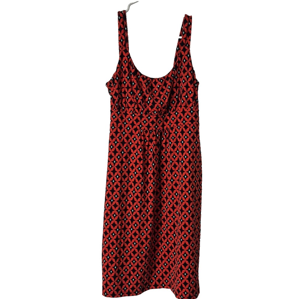 Ann Taylor Dress Womens Small Red Blue Diamond Pattern Sleeveless NWOT